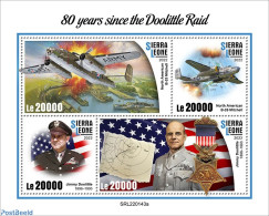 Sierra Leone 2022 80 Years Since The Doolittle Raid, Mint NH, History - Transport - Various - Flags - Aircraft & Aviat.. - Avions