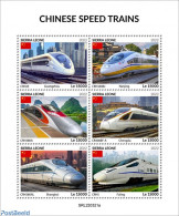 Sierra Leone 2022 Chinese Speed Trains, Mint NH, Transport - Railways - Treinen