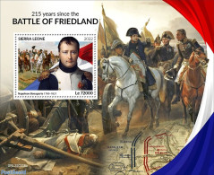 Sierra Leone 2022 215 Years Since The Battle Of Friedland, Mint NH, History - Nature - Militarism - Napoleon - Horses - Militares