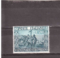 1951 L.20 CENTENARIO COLOMBIANO - 1946-60: Mint/hinged
