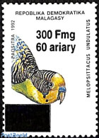 Madagascar 1998 Parakeet, Overprint, Mint NH, Nature - Birds - Other & Unclassified