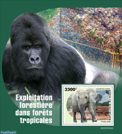 Niger 2022 Rainforest Logging, Mint NH, Nature - Elephants - Monkeys - Níger (1960-...)