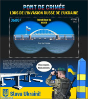 Niger 2022 Crimean Bridge During The Russian Invasion Of Ukraine, Mint NH, History - Militarism - Art - Bridges And Tu.. - Militaria