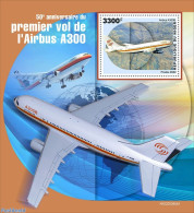 Niger 2022 50th Anniversary Of The First Flight Of The Airbus A300, Mint NH, Transport - Aircraft & Aviation - Flugzeuge