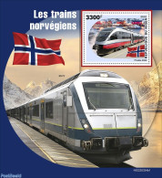 Niger 2022 Norwegian Trains, Mint NH, History - Transport - Flags - Railways - Trenes