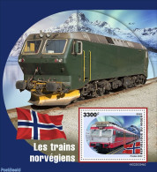 Niger 2022 Norwegian Trains, Mint NH, History - Sport - Transport - Flags - Mountains & Mountain Climbing - Railways - Bergsteigen