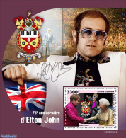 Niger 2022 75th Anniversary Of Elton John, Mint NH, History - Performance Art - Flags - Kings & Queens (Royalty) - Music - Koniklijke Families