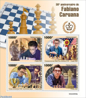 Niger 2022 30th Anniversary Of Fabiano Caruana, Mint NH, Sport - Chess - Schaken