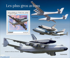 Togo 2022 Biggest Planes, Mint NH, Transport - Aircraft & Aviation - Airplanes