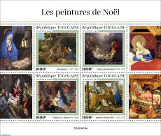 Togo 2022 Christmas Paintings, Mint NH, Religion - Christmas - Art - Paintings - Noël