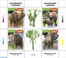 Chad 2022 African Elephants, Mint NH, Nature - Elephants - Altri & Non Classificati