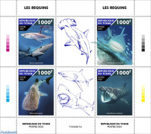 Chad 2022 Sharks, Mint NH, Nature - Sharks - Sonstige & Ohne Zuordnung