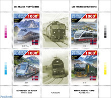 Chad 2022 Norwegian Trains, Mint NH, Transport - Railways - Sonstige & Ohne Zuordnung