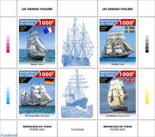 Chad 2022 Tall Ships , Mint NH, Transport - Ships And Boats - Autres & Non Classés