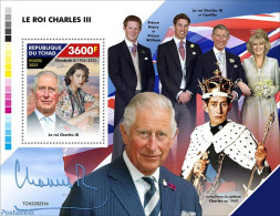 Chad 2022 King Charles III, Mint NH, History - Charles & Diana - Kings & Queens (Royalty) - Otros & Sin Clasificación