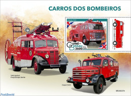 Guinea Bissau 2022 Fire Engines, Mint NH, Transport - Automobiles - Fire Fighters & Prevention - Autos