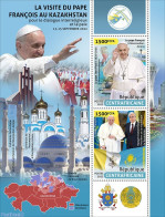 Central Africa 2022 Pope Francis' Visit To Kazakhstan, Mint NH, History - Religion - Politicians - Pope - Papi
