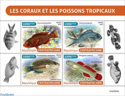 Central Africa 2022 Corals And Tropical Fishes, Mint NH, Nature - Fish - Corals - Peces