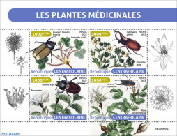 Central Africa 2022 Medical Plants, Mint NH, Health - Nature - Flowers & Plants - Insects - Zentralafrik. Republik