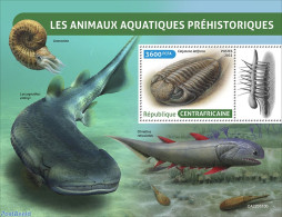 Central Africa 2022 Prehistoric Water Animals, Mint NH, Nature - Fish - Prehistoric Animals - Fishes