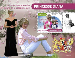 Central Africa 2022 25th Memorial Anniversary Of Princess Diana, Mint NH, History - Charles & Diana - Case Reali
