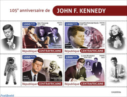 Central Africa 2022 105th Anniversary Of John F. Kennedy, Mint NH, History - Transport - American Presidents - Kings &.. - Koniklijke Families