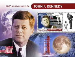Central Africa 2022 105th Anniversary Of John F. Kennedy, Mint NH, History - Transport - American Presidents - Flags -.. - República Centroafricana