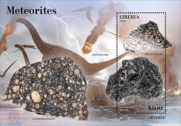 Liberia 2022 Meteorites, Mint NH, Nature - Prehistoric Animals - Prehistory - Vor- U. Frühgeschichte