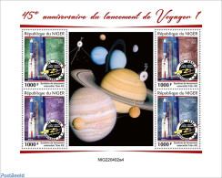 Niger 2022 45th Anniversary Of The Launch Of Voyager 1, Mint NH, Transport - Space Exploration - Níger (1960-...)