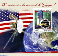 Niger 2022 45th Anniversary Of The Launch Of Voyager 1, Mint NH, Transport - Space Exploration - Niger (1960-...)