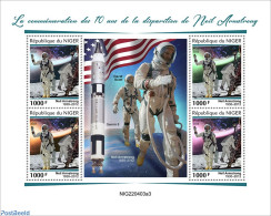 Niger 2022 10th Memorial Anniversary Of Neil Armstrong , Mint NH, Transport - Space Exploration - Níger (1960-...)