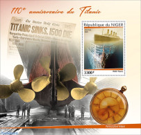 Niger 2022 110th Anniversary Of Titanic, Mint NH, Transport - Ships And Boats - Titanic - Barche