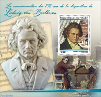 Niger 2022 195th Memorial Anniversary Of Ludwig Van Beethoven, Mint NH, Performance Art - Music - Musical Instruments .. - Musik