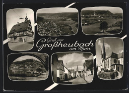 AK Grossheubach Am Main, Altes Fachwerkhaus, Brücke, Flusspartie, Kirche  - Other & Unclassified