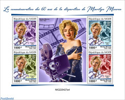 Niger 2022 60th Memorial Anniversary Of Marilyn Monroe, Mint NH, Performance Art - Movie Stars - Actores