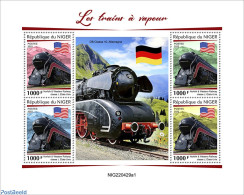 Niger 2022 Steam Trains, Mint NH, Transport - Railways - Trains