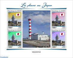 Niger 2022 Lighthouses In Japan, Mint NH, History - Various - Flags - Lighthouses & Safety At Sea - Vuurtorens