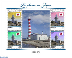 Niger 2022 Lighthouses In Japan, Mint NH, History - Various - Flags - Lighthouses & Safety At Sea - Leuchttürme