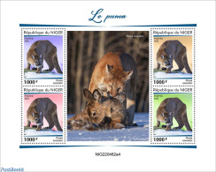 Niger 2022 Puma/Cougar, Mint NH, Nature - Cat Family - Níger (1960-...)