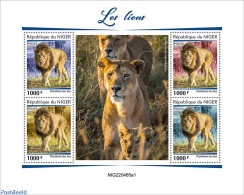 Niger 2022 Lions, Mint NH, Nature - Cat Family - Niger (1960-...)