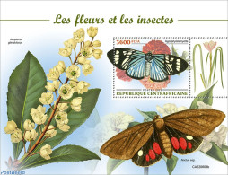 Central Africa 2022 Flowers And Insects, Mint NH, Nature - Butterflies - Flowers & Plants - Insects - Central African Republic