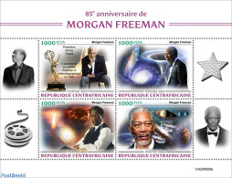 Central Africa 2022 85th Anniversary Of Morgan Freeman, Mint NH, Performance Art - Transport - Movie Stars - Space Exp.. - Actores