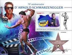 Central Africa 2022 75th Anniversary Of Arnold Schwarzenegger, Mint NH, History - Performance Art - Sport - Politician.. - Attori