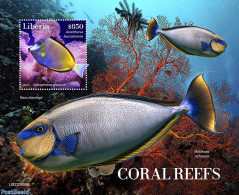 Liberia 2022 Coral Reefs, Mint NH, Nature - Fish - Corals - Fische
