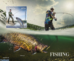 Liberia 2022 Fishing, Mint NH, Nature - Fish - Fishing - Peces