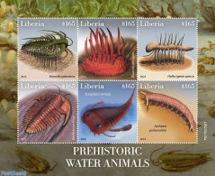 Liberia 2022 Prehistoric Water Animals, Mint NH, Nature - Prehistoric Animals - Prehistóricos