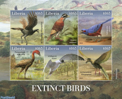 Liberia 2022 Extinct Birds, Mint NH, Nature - Birds - Prehistoric Animals - Préhistoriques