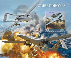 Liberia 2022 Combat Drones, Mint NH, History - Transport - Militarism - Aircraft & Aviation - Drones - Militares