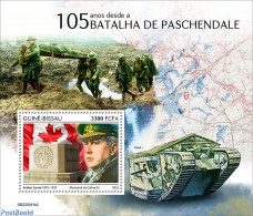 Guinea Bissau 2022 105the Anniversary Of The End Of The Battle Of Passchendaele, Mint NH, History - Transport - Variou.. - Militares
