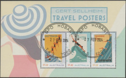 AUSTRALIA - USED 2024 $3.60 Gert Sellheim Travel Posters Souvenir Sheet - Gebraucht
